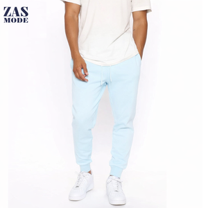 Nouvel arrivage : Pantalon de sport pour homme, coupe droite, couleur unie, 100% coton, gris, taille élastique, décontracté - Product Image 1