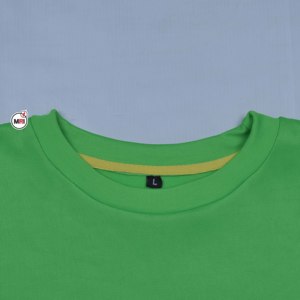 เสื้อสเวตเชิ้ตคอกลมผู้ชาย สีเขียวเหลือง ตัดต่อสี ทรงปกติ สวมใส่สบาย แขนยาว ผ้าถัก สตรีทแวร์ คุณภาพดี - Product Image 6