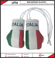 Mini-gants de boxe personnalisés avec drapeau national, porte-clés de voiture en cuir PU, anti-humidité, pour adultes, vente en gros, OEM, États-Unis, Grèce