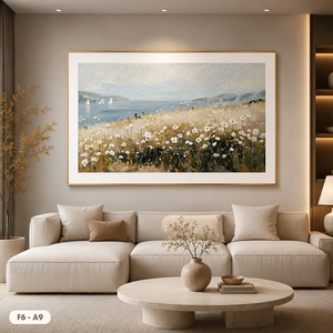 Custom Original Hand Finished Blooming Flower Field Oil Painting Modern Textured Floral Canvas Art <b>Large</b> Framed <b>Wall</b> <b>Decor</b> - Product Image 3