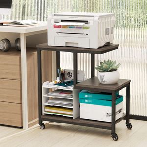 Tavolino Mobile a 3 Ripiani a Forma di G con Mensole Aperte, Tavolo Console - Product Image 4
