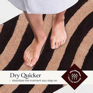 Tapis de bain personnalisés pour la maison, tapis de toilette, tapis de bain en microfibre ondulée - Product Image 3