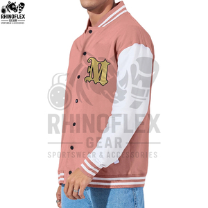Custom logo Streetwear High Quality Chenille Embroidery Winter Fleece Leather Bomber Letterman <b>Baseball</b> Varsity <b>Jacket</b> <b>for</b> <b>Men</b> - Product Image 6