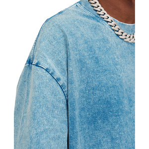 High Quality Street Wear <b>Drop</b> Shoulder Blank Vintage Heavyweight Oversized <b>Acid</b> Wash T-Shirt For Men Wholesale Price With OEM - Product Image 4