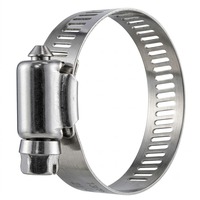 Collier de serrage à vis sans fin réglable en acier inoxydable robuste, poli, pour applications industrielles et automobiles, fixation de tuyaux, matériel de quincaillerie