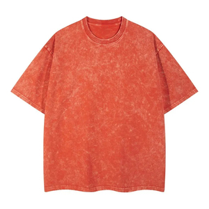 T-shirt Homme Oversize Gris Uni à Manches Courtes 100% Coton Jersey Col Rond Coupe Décontractée Impression Personnalisée Streetwear T-shirt Délavé à l'Acide - Product Image 1