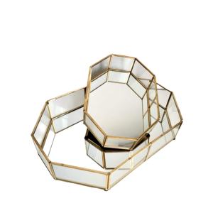 Gold Star-Shaped Metal <b>Storage</b> Tray With Geometric Cutouts For Dates And Decorative Items <b>Table</b> Top Display Oriental Design - Product Image 6