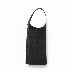Débardeur de sport noir pour homme, coupe racerback, avec logo imprimé, séchage rapide, pour fitness, style stringer, coupe musculaire - Product Image 3