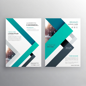 Conception de poster professionnel personnalisé avec un dégradé bleu sarcelle et des éléments géométriques modernes - Product Image 3