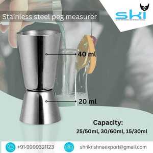 Hot Selling Modern Eco-Friendly Handmade Portable Barware Tool <b>Kit</b> Customized Stainless Steel <b>Peg</b> Measurer Cocktail Shaker - Product Image 5