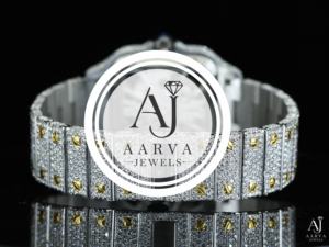 Reloj Mecánico de Esfera Cuadrada, Dos Tonos, Dorado y Plateado, Bisel con Diamantes de Imitación, Reloj de Pulsera para Hombre - Product Image 2