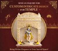 Temple en marbre rectangulaire traditionnel couleur or blanc, sculpté à la main, 4,5 pieds, pour Pooja Mandir, marque OEM, emballage monobloc, pour la maison