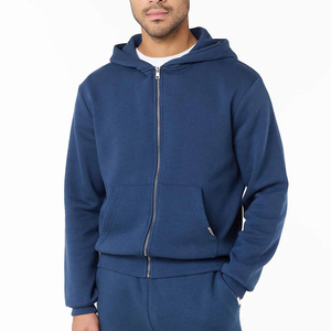 Premium Quality Custom Drop Shoulder Blank Fleece Heavyweight Wholesale Price Custom Logo Men Zipper hoodies - Product Image 5