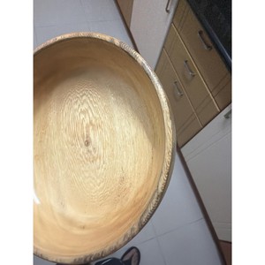 Bol rond en teck artisanal de style scandinave, vente en gros à Moradabad - Product Image 3