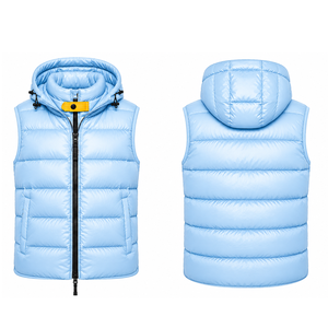 Hoodie Quilted Jackets for Men Softshell Bubble Puffer Jackets for Winter Hot Selling OEM Service Puffer <b>Jumpers</b> Sleeveless Vest - Product Image 4