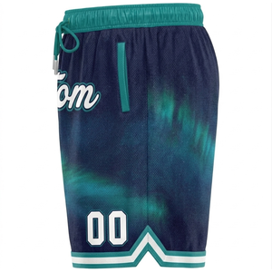 Shorts de basket-ball en mesh personnalisés par sublimation pour hommes, streetwear, imprimés, respirants, décontractés - Product Image 2