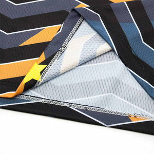 T-shirt de motocross pour homme, imprimé géométrique zigzag, col en V, haut de course, best-seller, respirant, séchage rapide, équipement MX pour l'extérieur - Product Image 3
