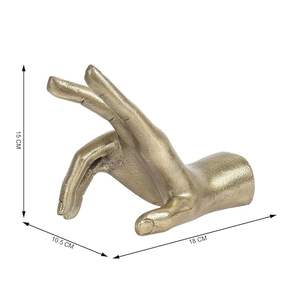 Sujetalibros de aluminio con diseño de mano, los más vendidos, con base resistente para estanterías contemporáneas de hogar y oficina - Product Image 2