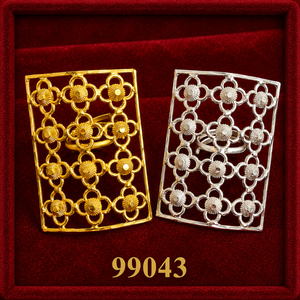 MOLL JEWELLERS แหวนแต่งงานลายดอกไม้ประดับเพชรซิร์คอนเคลือบทอง 18k สำหรับเป็นของขวัญแต่งงานสำหรับผู้หญิง - Product Image 5