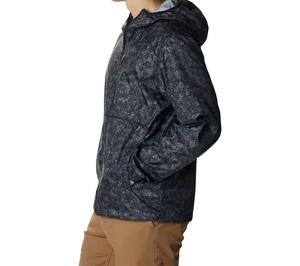 Chaqueta Acolchada Cortavientos con Capucha para Hombre, Diseño Color Block, Corte Regular, Cierre de Cremallera, Exterior de Poliéster, Estilo Casual de Primavera - Product Image 6