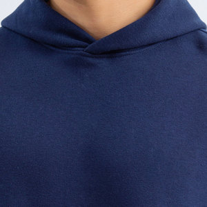 High Quality Polyester/Cotton Blended Solid Basics Hoodies Drop Shoulder No Strings Blank Fleece Design Winter <b>Pullover</b> <b>Men</b> - Product Image 6