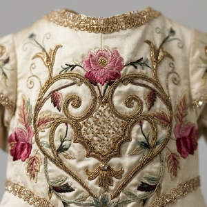 Robe de clergé en soie brodée à la main, ornée de fils d'or, vêtement liturgique traditionnel d'église, robe cérémonielle florale - Product Image 5