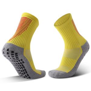 Chaussettes de sport antidérapantes noires personnalisées pour hommes, pour football, soccer, basketball, hockey, chaussettes hautes jusqu'au genou - Product Image 2