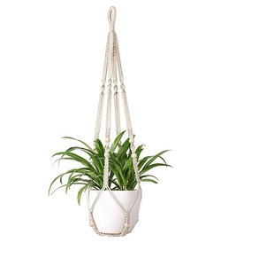 Macrame Plant Hanger Indoor Outdoor Hanging <b>Planter</b> Basket Cotton Rope Plant Hanger Macrame <b>High</b> Selling Garden Supplies - Product Image 2