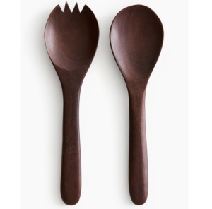 Kitchen Cooking Utensil Cutlery Set Durable Wood Salad Mixing Cutlery Dinner Fork & Spoon <b>Long</b> Handle Salad Server Set Flatware - Product Image 6