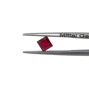 Rubis naturels de Bangkok, carrés calibrés de 3 mm, pierres précieuses de rubis naturelles facettées, prêtes à l'emploi pour la création de bijoux - Product Image 2