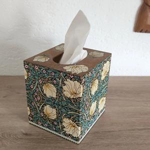 Boîte à mouchoirs en bois imprimée pour pinceaux de maquillage, organiseur de salle de beauté, vente en gros - Product Image 1