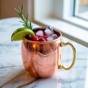 Copper Moscow mule mug <b>set</b> pearl coastline <b>beverage</b> cups reusable handmade <b>serving</b> mugs premium finish - Product Image 1