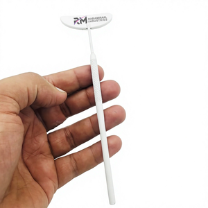 Moon Shape <b>White</b> Powder Coated Color Eyelash Extension <b>Mirror</b> Professional Lash Inspection <b>Mirror</b> Beauty Accessory Tool - Product Image 6