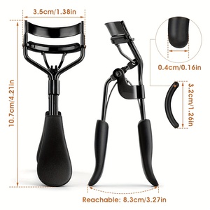 Professional Black Eyelash Curler with Soft Grip Handles Stainless Steel Construction Gentle Curling <b>Tool</b> for Eye <b>Makeup</b> - Product Image 3
