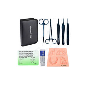 Ciseaux en acier inoxydable Forceps de formation en chirurgie mineure Kit de suture coussinet de suture dentaire incurvé Instruments médicaux chirurgicaux - Product Image 1