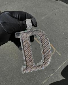 จี้เงินแท้ 925 ตัวอักษร D แบบสั่งทำพิเศษ คุณภาพสูง ประดับเพชรโมอิสซาไนต์เต็มเม็ด ฐานทอง สไตล์ฮิปฮอป - Product Image 3