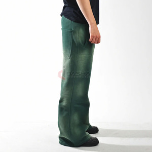 Mens Regular Fit 100% Cotton Winter Sweatpants Straight Leg Drawstring Joggers Breathable Casual <b>Pants</b> OEM Wholesale - Product Image 5