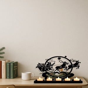 CIFbuy Vintage Iron Reindeer Candle Holder for Christmas <b>Table</b> and Mantel Decor for Temu Pick up Service Available - Product Image 1