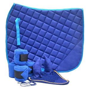 Customizable Premium Durable Shinning Dressage Jumping Horse Saddle Pads Set Comfortable Fabric Lining Polyester Material - Product Image 1