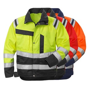 Vestes de travail réfléchissantes à haute visibilité pour hommes, en polaire imperméable, avec logo personnalisé, pour l'hiver, manches longues, vêtements de travail - Product Image 4