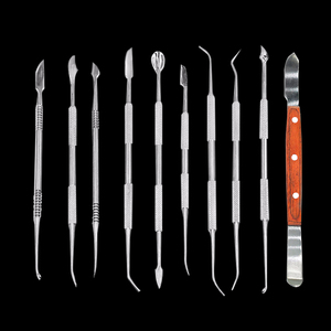 Kit de 10 Couteaux de Sculpture en Argile en Acier Inoxydable, Instrument de Laboratoire Dentaire pour le Modelage Céramique, l'Artisanat et les Ponts Osseux - Product Image 3