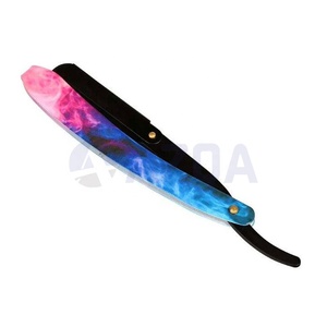 Navaja de Afeitar Recta de Acero Inoxidable de Lujo al por Mayor con Mango de Plástico y Hoja Afilada para Afeitar la Barba de Hombres - Product Image 3