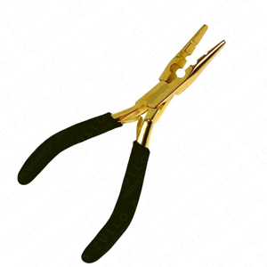 Pinzas Premium para Extensiones de Cabello con Punta Fina, de Acero Inoxidable Chapado en Oro, Removedor de Cuentas con Agarre Suave para Uso en Salón - Product Image 5