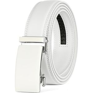 Cintura da Uomo in Vera Pelle con Fibbia Automatica a Cricchetto, Design Scorrevole per Abbigliamento Casual o Elegante - Product Image 1