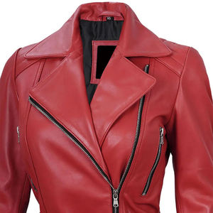 Abrigo largo de cuero genuino para mujer, chaqueta de exterior con textura suave y cálida, ideal para las necesidades de moda moderna. - Product Image 4