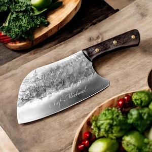 Couteau de boucher forgé à la main en acier inoxydable 5Cr15, lame pleine longueur avec manche en bois, robuste pour la viande et les légumes - Product Image 4