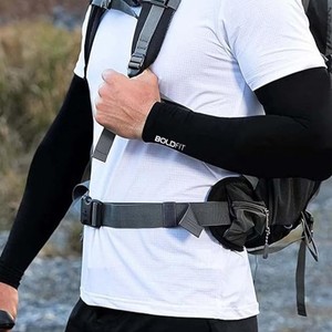 Manchons de cyclisme unisexes pour adultes, anti-UV, respirants, compressifs, rafraîchissants, avec design personnalisé - Product Image 3