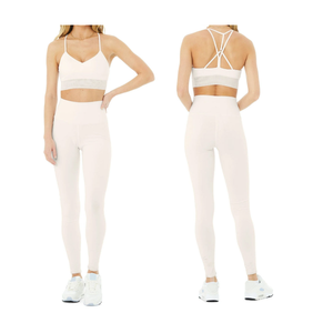 Conjunto de Yoga para Mujer de Último Diseño a Bajo MOQ, Ropa de Yoga con Logotipo Personalizado al por Mayor, Conjuntos Deportivos sin Costuras para Gimnasio - Product Image 6