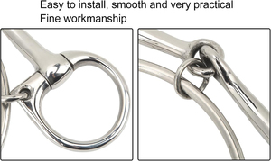 Bocado Multiusos de Acero Inoxidable para Caballos, Marca Personalizada, para Entrenamiento y Competición, Construcción Robusta, Ajuste Cómodo y Duradero - Product Image 3