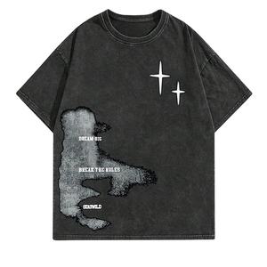 Haute qualité 100% coton vierge logo personnalisé T-shirts pour hommes T-shirt surdimensionné lourd impression T-shirt personnalisé - Product Image 1